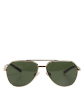 Dolce & Gabbana DG2125 Silver Frame Aviator Shades Eyewear Sunglasses - Sunglasses