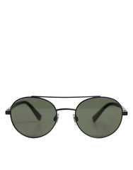Dolce & Gabbana DG2245 Matte Black Steel Frame Gray Lens Sunglasses - Sunglasses