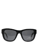 Dolce & Gabbana DG4177 Black Leather Frame Tinted Lens Sunglasses - Sunglasses