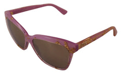 Dolce & Gabbana DG4251 Pink Gold Full Rim Rectangle Frame Shades - Sunglasses