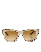 Dolce & Gabbana DG4379F White Tortoiseshell Gradient Acetate Shades Sunglasses - Sunglasses