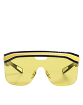 Dolce & Gabbana DG6162 Shield Black Yellow White Polyamide Sunglasses - Sunglasses