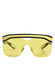 Dolce & Gabbana DG6162 Shield Black Yellow White Polyamide Sunglasses - Sunglasses