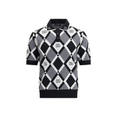 Dolce & Gabbana Diamond knit Polo Sweater - IT48 | M