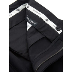 Dolce & Gabbana Elegant Polyester Black Pants for Men - IT50 | L - Trousers