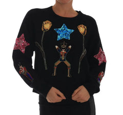 Dolce & Gabbana Fairy Tale Crystal Black Cashmere Sweater - Sweaters