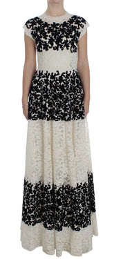 Dolce & Gabbana Floral Lace Ricamo Long Ball Maxi Dress - IT38|XS - Dresses