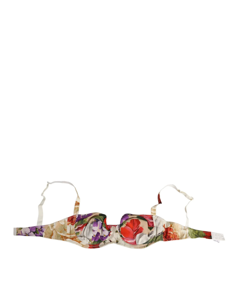 Dolce & Gabbana Floral Print Semi Padded Balconette Bra Underwear - IT4 | L - Bras