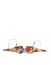 Dolce & Gabbana Floral Print Semi Padded Balconette Bra Underwear - IT4 | L - Bras