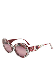 Dolce & Gabbana Floral Printed Acetate Oval Eyewear Sunglasses - Sunglasses