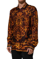 Dolce & Gabbana Floral Printed Baroque Button Down Shirt - IT41 | L - Shirts