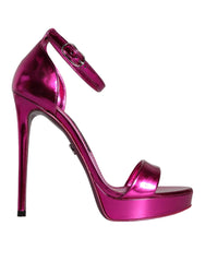 Dolce & Gabbana Fuchsia KEIRA Heels Ankle Strap Sandals Shoes - EU37/US6.5 - Heels