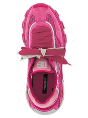 Dolce & Gabbana Fuchsia Polyamide Athletic Sneakers - EU39.5/US9.5