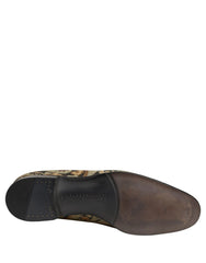 Dolce & Gabbana Gold Brocade Slip On Men Dress Loafers Shoes - EU43/US10