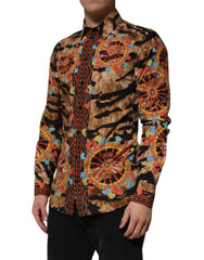 Dolce & Gabbana GOLD Cotton Tiger Carretto Long Sleeve Shirt - Shirts