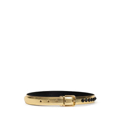 Dolce & Gabbana Gold Leather Belt - 80 cm / 32 Inches - Belts