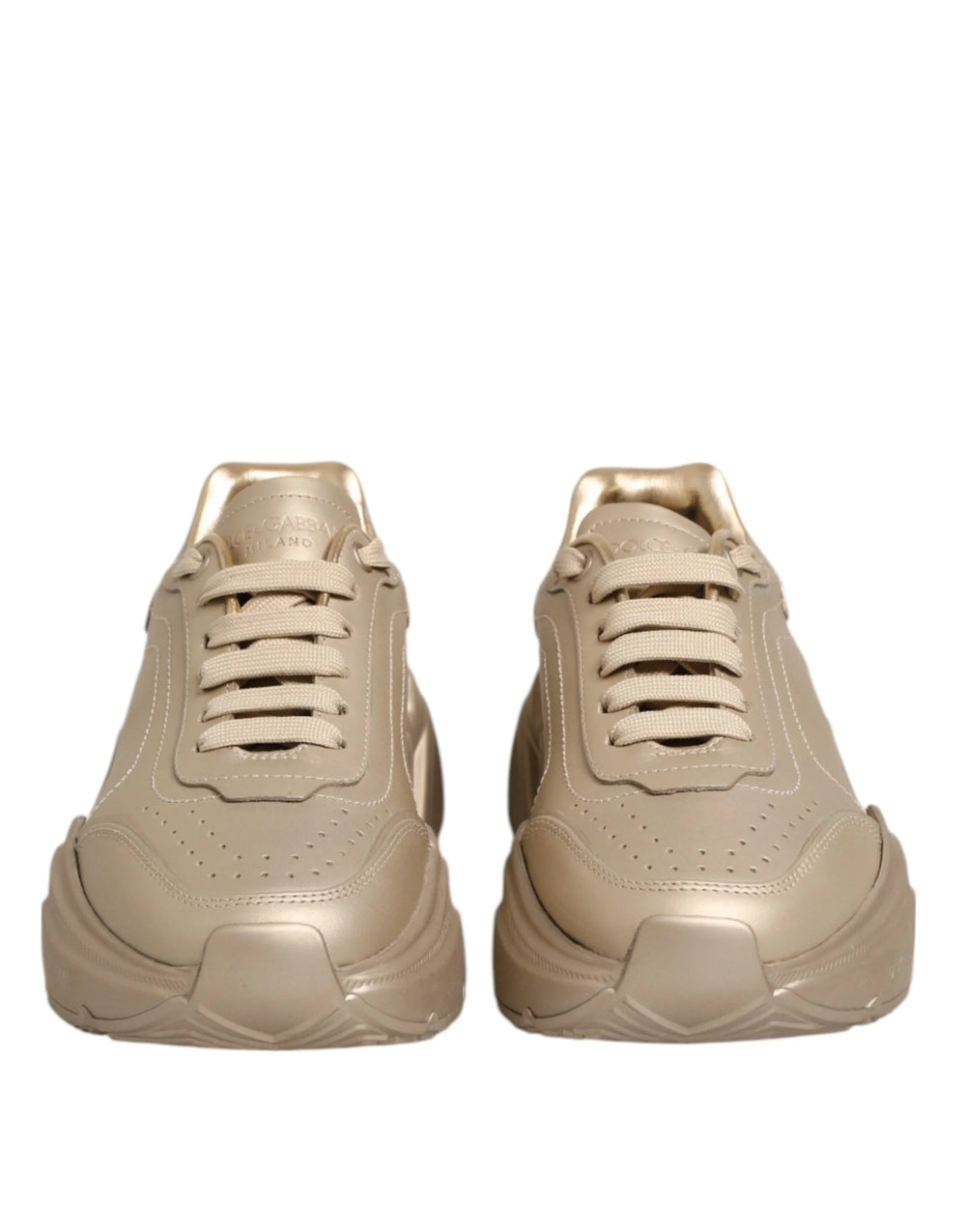 Dolce & Gabbana Gold Leather Daymaster Women Sneaker Shoes - EU36/US5.5