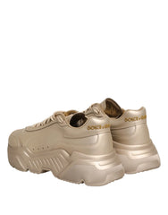 Dolce & Gabbana Gold Leather Daymaster Women Sneaker Shoes - EU36/US5.5