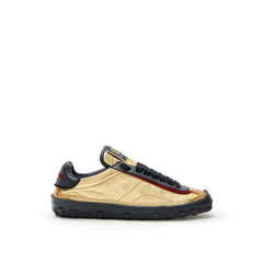Dolce & Gabbana Gold Leather Low Top Sneakers