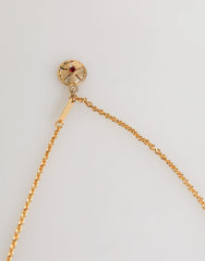 Dolce & Gabbana Gold Medallion Metal Chain Charm Men Pendant Necklace