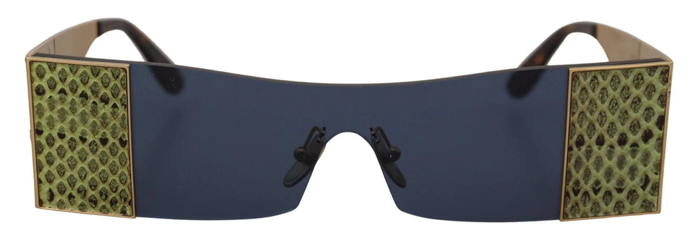 Dolce & Gabbana Gold Metal Rectangle Shades DG2263 Sunglasses - Sunglasses