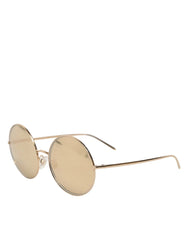 Dolce & Gabbana Gold Metal Round Shades Eyewear Sunglasses - Sunglasses
