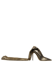 Dolce & Gabbana Gold Nylon Socks Knee High Boots Pumps Shoes - EU38/US7.5