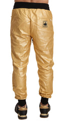 Dolce & Gabbana Gold Pig Of The Year Cotton Trousers Pants - IT48 | M - Sweatpants