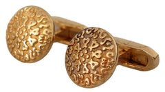 Dolce & Gabbana Gold Plated Brass Round Pin Men Cufflinks - Cufflinks