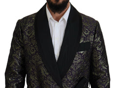 Dolce & Gabbana Gold Purple Baroque Jacket Blazer Robe - Sport Jackets