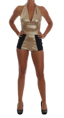 Dolce & Gabbana Gold Silk Stretch Romper Body - IT40|S - Bodysuits