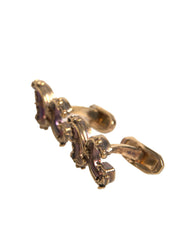 Dolce & Gabbana Gold Tone 925 Sterling Silver DG Logo Cufflink - Cufflinks