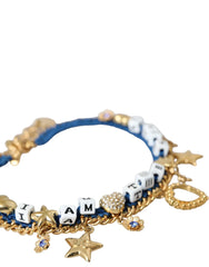 Dolce & Gabbana Gold Tone Brass Chain Iam The Star Bracelet - Bracelets