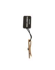 Dolce & Gabbana Gold Tone Brass Crystal Branded Tie Clip Bar - Tie Clips