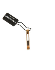 Dolce & Gabbana Gold Tone Brass Crystal Branded Tie Clip Bar - Tie Clips