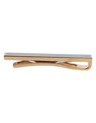 Dolce & Gabbana Gold Tone Brass Logo Branded Tie Clip Bar - Tie Clips