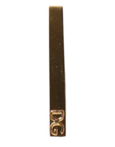 Dolce & Gabbana Gold Tone Brass Logo Branded Tie Clip Bar - Tie Clips