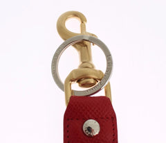 Dolce & Gabbana Gold Yellow Raffia Leather Clasp Finder Chain Keyring - Keychains