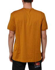 Dolce & Gabbana Golden Brown Crew Neck Short Sleeve T-shirt - IT58 | 3XL - T-Shirts