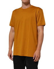 Dolce & Gabbana Golden Brown Crew Neck Short Sleeve T-shirt - IT58 | 3XL - T-Shirts