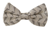 Dolce & Gabbana Gray 100% Silk Adjustable Neck Papillon Bow Tie - Neckties