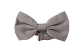Dolce & Gabbana Gray 100% Silk Adjustable Neck Papillon Tie - Neckties