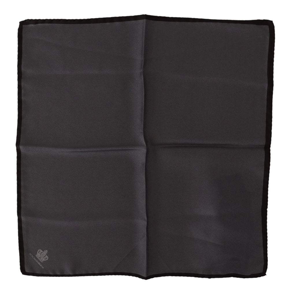 Dolce & Gabbana Gray 100% Silk Square Handkerchief Gray 100% Silk Square Handkerchief - Handkerchiefs