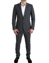 Dolce & Gabbana Gray 2 Piece Single Breasted MARTINI Suit - Pant Suits