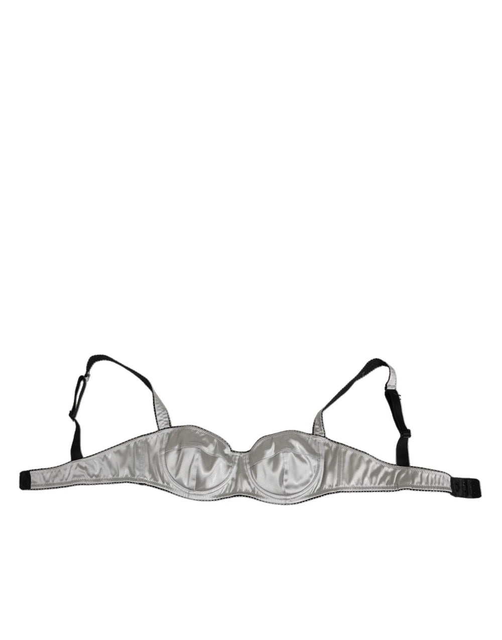 Dolce & Gabbana Gray Acetate Stretch Balconcino Bra Underwear - IT2 | S - Bras
