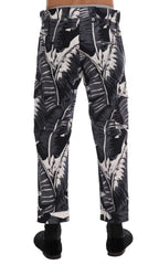 Dolce & Gabbana Gray Banana Leaf Cotton Pants - IT50 | L - Trousers