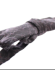 Dolce & Gabbana Gray Black Wool Silk Bow Tie - Neckties