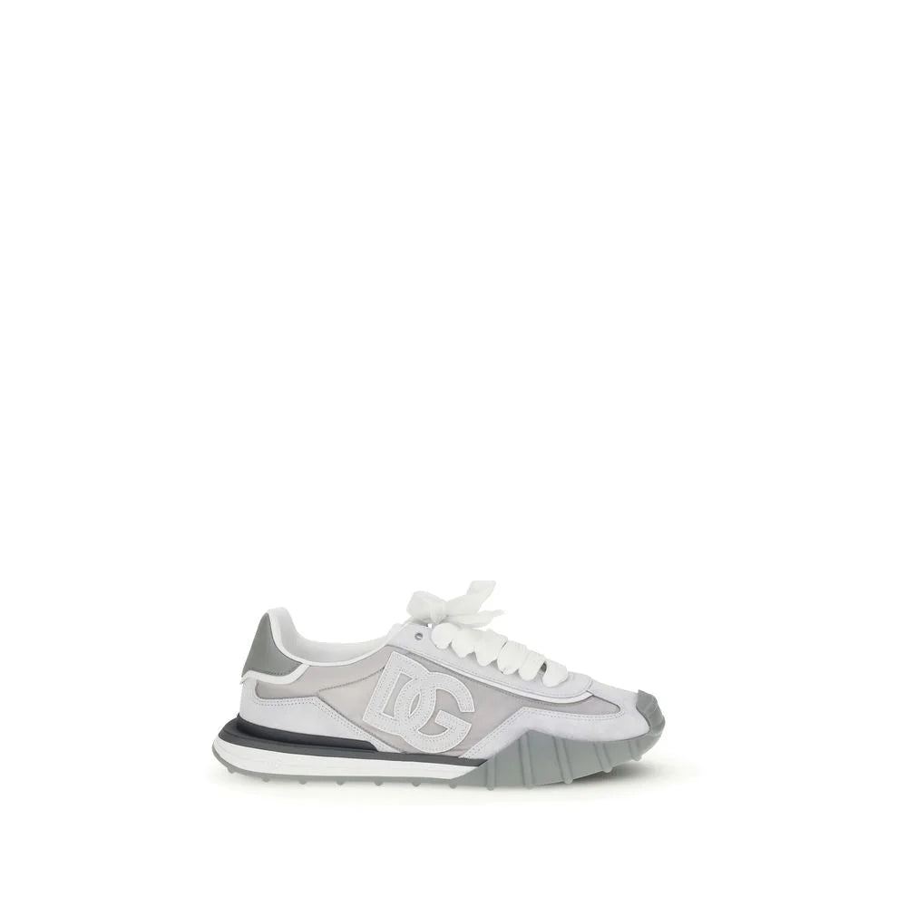 Dolce & Gabbana Gray Calf Leather Bos Taurus Athletic Sneakers - EU40.5/US7.5