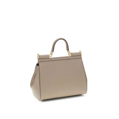 Dolce & Gabbana Gray Calf Leather Bos Taurus Shoulder Bag