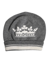 Dolce & Gabbana Gray Cashmere Knitted Winter Beanie Hat - Beanies